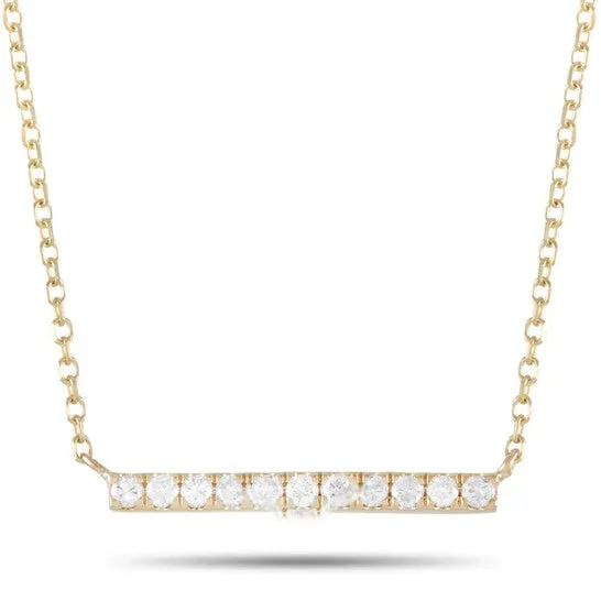 JMS always Necklaces Original LB Exclusive 14K Yellow Gold 010 ct Diamond Pendant Necklace JMS always Necklaces Original LB Exclusive 14K Yellow Gold 010 ct Diamond Pendant Necklace