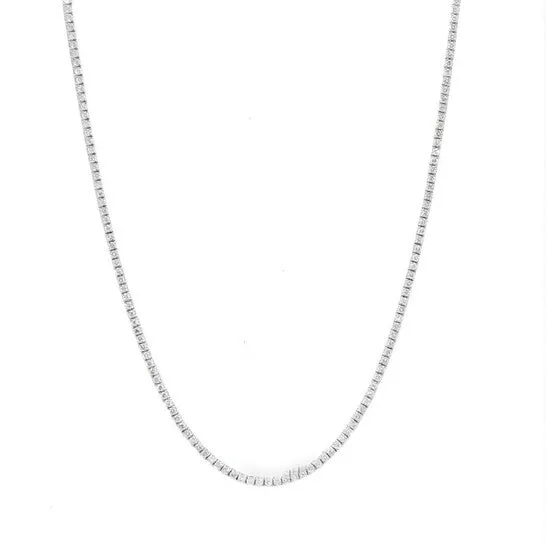 JMS always Necklaces Original Maulijewels 445 Carat Natural Round White Diamond FG SI1 Tennis Necklace For Womens With 18 Length In 14K Solid White Gold JMS always Necklaces Original Maulijewels 445 Carat Natural Round White Diamond FG SI1 Tennis Necklace For Womens With 18 Length In 14K Solid White Gold