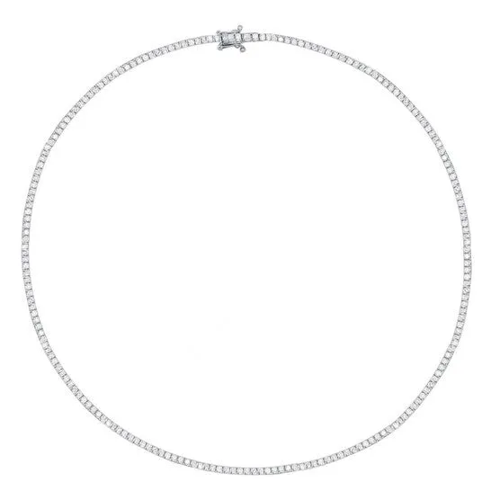 JMS always Necklaces Original Maulijewels 445 Carat Natural Round White Diamond FG SI1 Tennis Necklace For Womens With 18 Length In 14K Solid White Gold JMS always Necklaces Original Maulijewels 445 Carat Natural Round White Diamond FG SI1 Tennis Necklace For Womens With 18 Length In 14K Solid White Gold