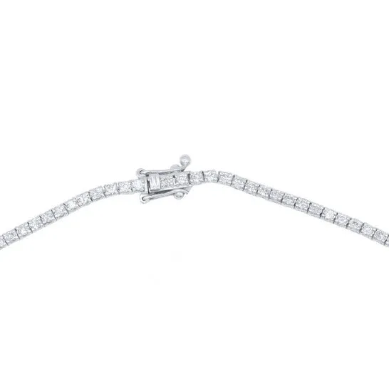 JMS always Necklaces Original Maulijewels 445 Carat Natural Round White Diamond FG SI1 Tennis Necklace For Womens With 18 Length In 14K Solid White Gold JMS always Necklaces Original Maulijewels 445 Carat Natural Round White Diamond FG SI1 Tennis Necklace For Womens With 18 Length In 14K Solid White Gold