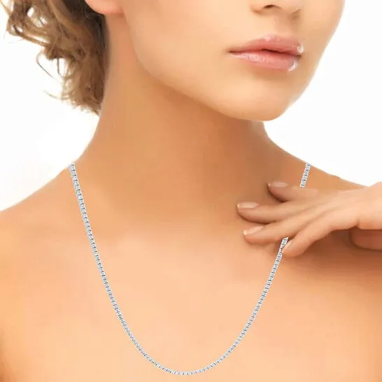 JMS always Necklaces Original Maulijewels 445 Carat Natural Round White Diamond FG SI1 Tennis Necklace For Womens With 18 Length In 14K Solid White Gold JMS always Necklaces Original Maulijewels 445 Carat Natural Round White Diamond FG SI1 Tennis Necklace For Womens With 18 Length In 14K Solid White Gold