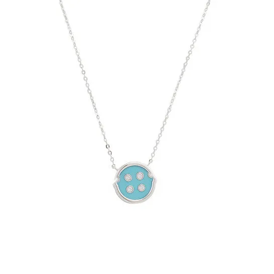 JMS always Necklaces Original Picasso and Co Buttons Collection 18k White Gold Diamond Necklace JMS always Necklaces Original Picasso and Co Buttons Collection 18k White Gold Diamond Necklace