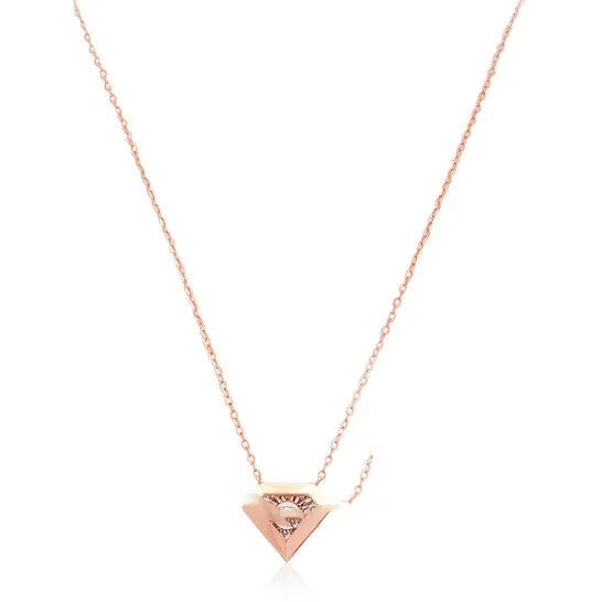 JMS always Necklaces Original Picasso And Co Ladies 18k Rose Gold 0032 Ct Diamond Cut Dancing Pendant JMS always Necklaces Original Picasso And Co Ladies 18k Rose Gold 0032 Ct Diamond Cut Dancing Pendant