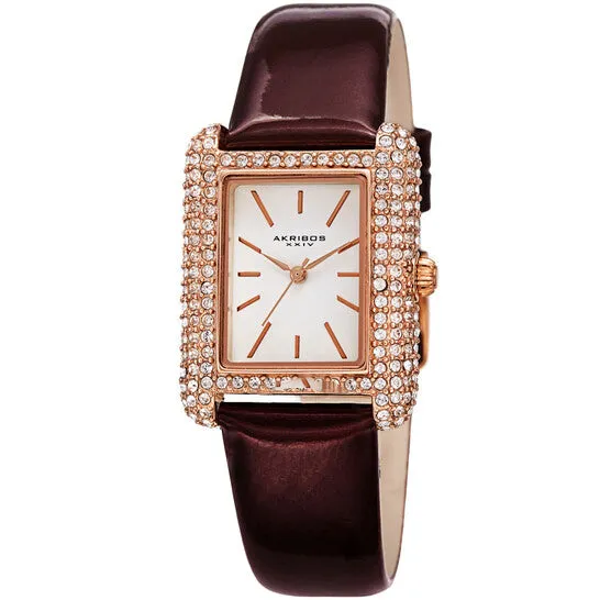 JMS always Original Akribos XXIV White Dial Brown Leather Ladies Watch AK1068BR Watches JMS always Original Akribos XXIV White Dial Brown Leather Ladies Watch AK1068BR Watches