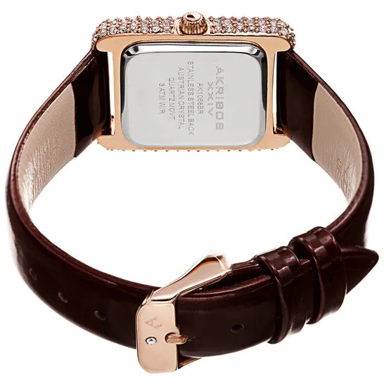 JMS always Original Akribos XXIV White Dial Brown Leather Ladies Watch AK1068BR Watches JMS always Original Akribos XXIV White Dial Brown Leather Ladies Watch AK1068BR Watches