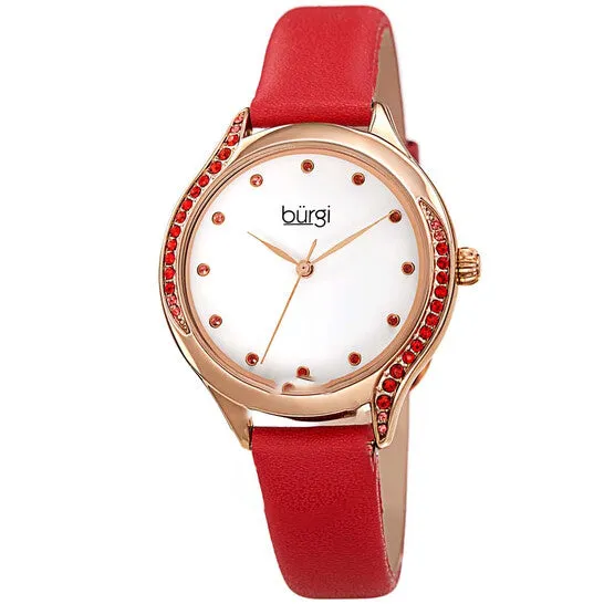 JMS always Original Burgi Crystal White Dial Red Leather Ladies Watch BUR239RD Watches JMS always Original Burgi Crystal White Dial Red Leather Ladies Watch BUR239RD Watches