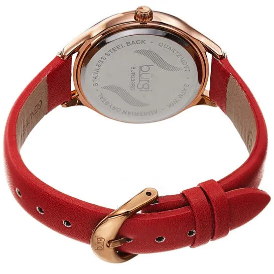 JMS always Original Burgi Crystal White Dial Red Leather Ladies Watch BUR239RD Watches JMS always Original Burgi Crystal White Dial Red Leather Ladies Watch BUR239RD Watches