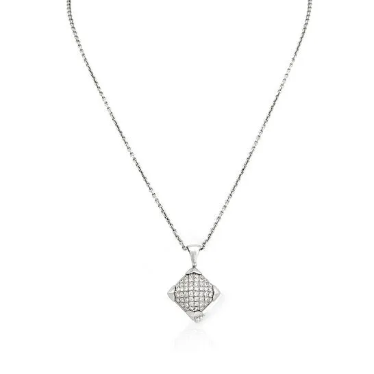 JMS always Original Bvlgari White Gold Diamond Necklace Necklaces