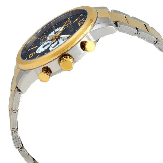 JMS always Original Citizen Chronograph Quartz Blue Dial TwoTone Mens Watch AN805956L Rings JMS always Original Citizen Chronograph Quartz Blue Dial TwoTone Mens Watch AN805956L Rings