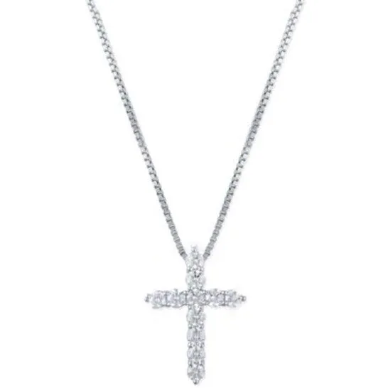 JMS always Original Diamond Muse 200 cttw 14KT White Gold Diamond Cross Pendant Necklace for Women Necklaces JMS always Original Diamond Muse 200 cttw 14KT White Gold Diamond Cross Pendant Necklace for Women Necklaces
