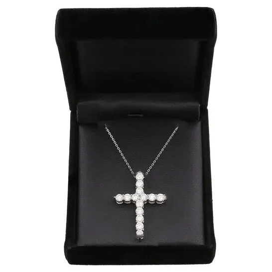 JMS always Original Diamond Muse 200 cttw 14KT White Gold Diamond Cross Pendant Necklace for Women Necklaces JMS always Original Diamond Muse 200 cttw 14KT White Gold Diamond Cross Pendant Necklace for Women Necklaces