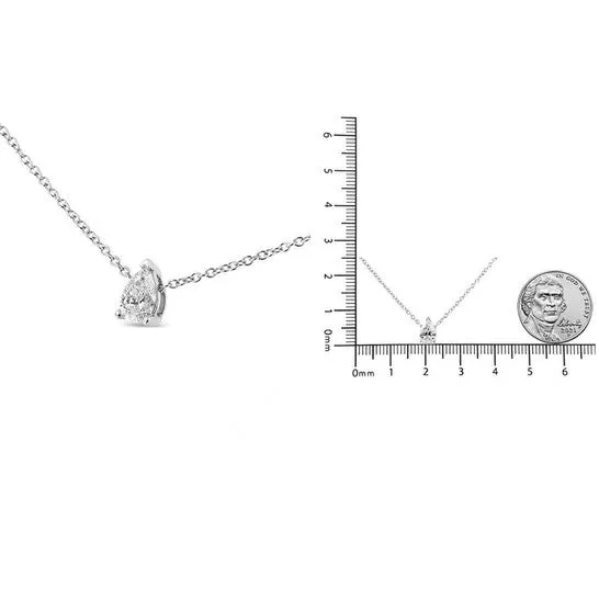 JMS always Original Haus of Brilliance 14K White Gold 12 Cttw Pear Shape Lab Grown Diamond Solitaire Pendant Necklace FG Color VS2SI1 Clarity Necklaces JMS always Original Haus of Brilliance 14K White Gold 12 Cttw Pear Shape Lab Grown Diamond Solitaire Pendant Necklace FG Color VS2SI1 Clarity Necklaces