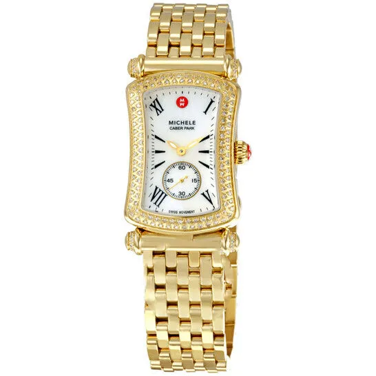 JMS always Original Michele Caber Park Diamond Gold Ladies Watch MWW16B000031 Watches