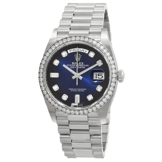 JMS always Original Rolex DayDate 36 Blue Diamond Dial 18kt White Gold President Watch 128349BLDP Watches JMS always Original Rolex DayDate 36 Blue Diamond Dial 18kt White Gold President Watch 128349BLDP Watches