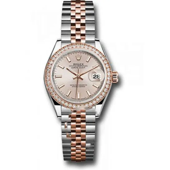 JMS always PreStyled Sets Original Rolex Datejust Sundust Dial Automatic Ladies Steel and 18K Everose Gold Jubilee Watch 279381SNSJ JMS always PreStyled Sets Original Rolex Datejust Sundust Dial Automatic Ladies Steel and 18K Everose Gold Jubilee Watch 279381SNSJ