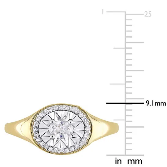 JMS always Rings Original Amour 14 CT Oval and RoundCut Diamond Ring in 14k Yellow Gold JMS always Rings Original Amour 14 CT Oval and RoundCut Diamond Ring in 14k Yellow Gold