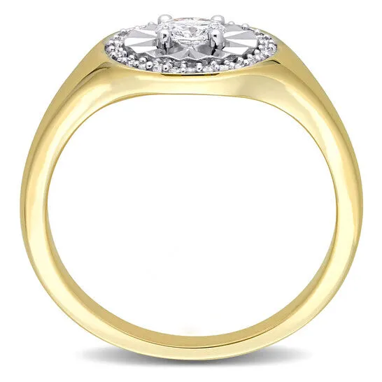 JMS always Rings Original Amour 14 CT Oval and RoundCut Diamond Ring in 14k Yellow Gold JMS always Rings Original Amour 14 CT Oval and RoundCut Diamond Ring in 14k Yellow Gold
