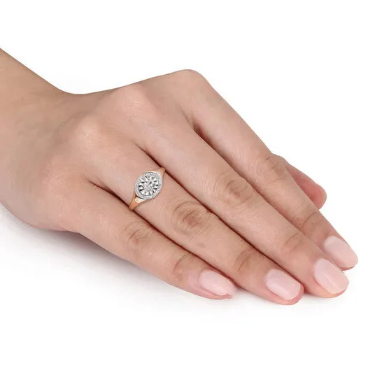 JMS always Rings Original Amour 14 CT Oval and RoundCut Diamond Ring in 14k Yellow Gold JMS always Rings Original Amour 14 CT Oval and RoundCut Diamond Ring in 14k Yellow Gold