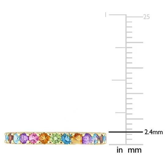 JMS always Rings Original Amour 10k Yellow Gold 1 18 CT TGW Multi Color Gemstone Eternity Ring JMS always Rings Original Amour 10k Yellow Gold 1 18 CT TGW Multi Color Gemstone Eternity Ring