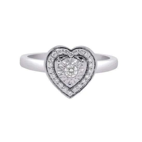 JMS always Rings Original Bliss 18K White Gold Diamond Heart Band Ring sz 65 20087973 JMS always Rings Original Bliss 18K White Gold Diamond Heart Band Ring sz 65 20087973