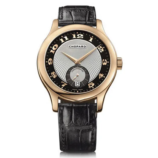 JMS always Rings Original Chopard LUC Classic Mark III Black and Silver Guilloche Dial Automatic Rose Gold Mens Watch 1619055001 JMS always Rings Original Chopard LUC Classic Mark III Black and Silver Guilloche Dial Automatic Rose Gold Mens Watch 1619055001