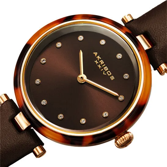 JMS always Watches Original Akribos XXIV Quartz Brown Dial Ladies Watch AK1052BR JMS always Watches Original Akribos XXIV Quartz Brown Dial Ladies Watch AK1052BR