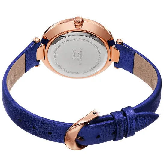 JMS always Watches Original Akribos XXIV Quartz White Dial Blue Leather Ladies Watch AK1116BU JMS always Watches Original Akribos XXIV Quartz White Dial Blue Leather Ladies Watch AK1116BU