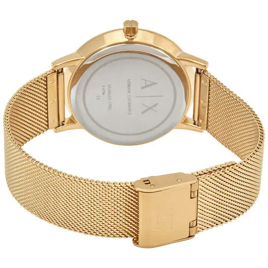 JMS always Watches Original Armani Exchange Quartz Gold Dial Ladies Watch AX5536 JMS always Watches Original Armani Exchange Quartz Gold Dial Ladies Watch AX5536