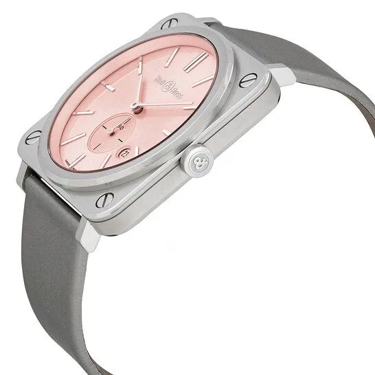 JMS always Watches Original Bell and Ross Novarosa Pink Sunray Dial Ladies Leather Watch BRSPKSTSCA JMS always Watches Original Bell and Ross Novarosa Pink Sunray Dial Ladies Leather Watch BRSPKSTSCA