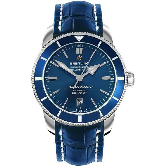 JMS always Watches Original Breitling Superocean Heritage II Blue Crocodile Leather Watch AB202016C961747P JMS always Watches Original Breitling Superocean Heritage II Blue Crocodile Leather Watch AB202016C961747P