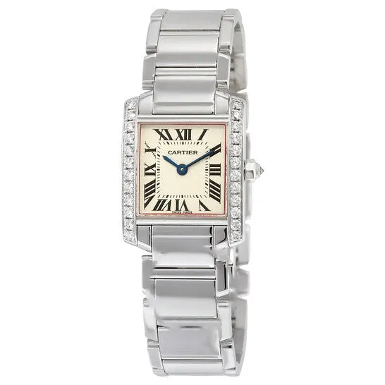 JMS always Watches Original Preowned Cartier Tank Francaise Silver Grained Dial Ladies Watch WE1002S3 JMS always Watches Original Preowned Cartier Tank Francaise Silver Grained Dial Ladies Watch WE1002S3