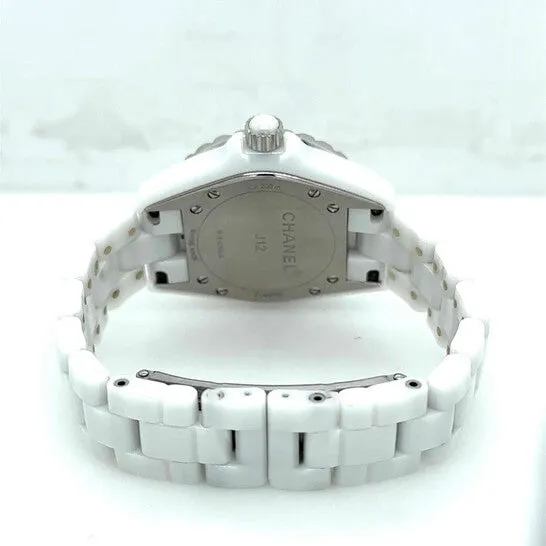 JMS always Watches Original Preowned Chanel J12 Diamonds Quartz White Dial Ladies Watch H2010 JMS always Watches Original Preowned Chanel J12 Diamonds Quartz White Dial Ladies Watch H2010
