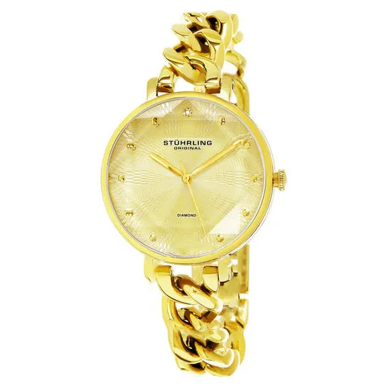 JMS always Watches Original Stuhrling Original Vogue Quartz Gold Dial Ladies Watch M16800 JMS always Watches Original Stuhrling Original Vogue Quartz Gold Dial Ladies Watch M16800