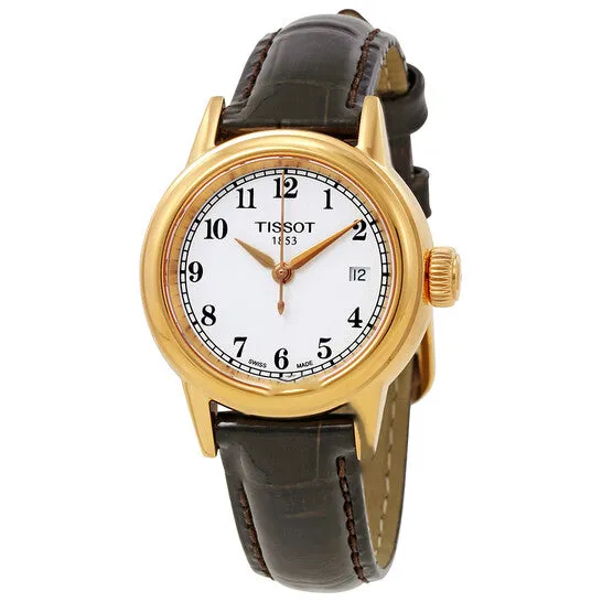 JMS always Watches Original Tissot Carson White Dial Brown Leather Ladies Watch T0852103601200 JMS always Watches Original Tissot Carson White Dial Brown Leather Ladies Watch T0852103601200
