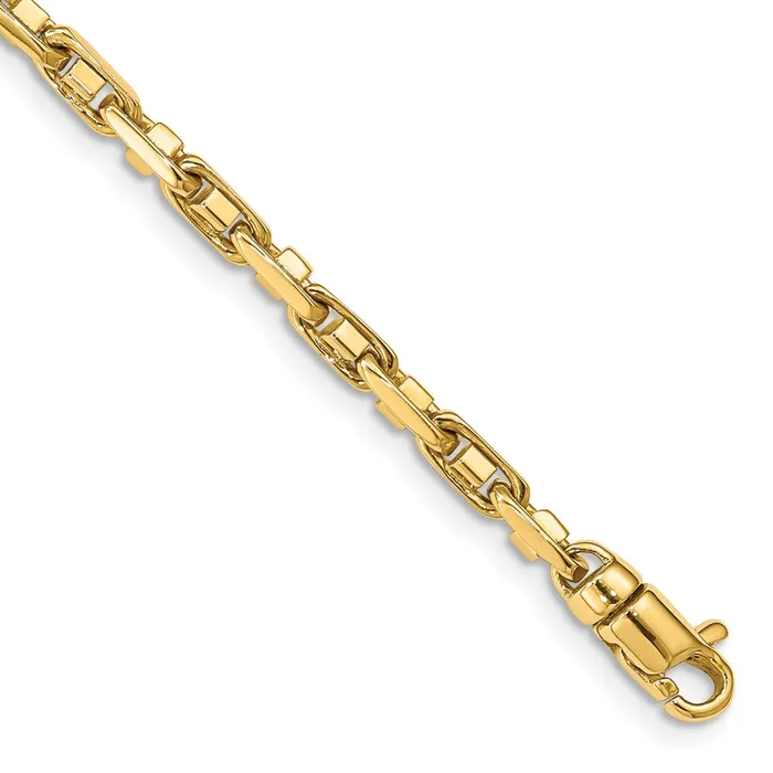 MDS Bracelets Solid 14K Yellow Gold 85 inch 38mm Polished Fancy Link with Lobster Clasp Bracelet MDS Bracelets Solid 14K Yellow Gold 85 inch 38mm Polished Fancy Link with Lobster Clasp Bracelet