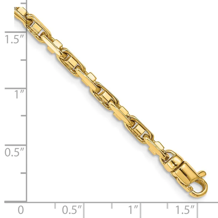 MDS Bracelets Solid 14K Yellow Gold 85 inch 38mm Polished Fancy Link with Lobster Clasp Bracelet MDS Bracelets Solid 14K Yellow Gold 85 inch 38mm Polished Fancy Link with Lobster Clasp Bracelet