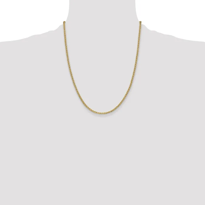 MDS Necklaces 14K Yellow Gold 22 inch 24mm SemiSolid Anchor with Spring Ring Clasp Chain Necklace MDS Necklaces 14K Yellow Gold 22 inch 24mm SemiSolid Anchor with Spring Ring Clasp Chain Necklace