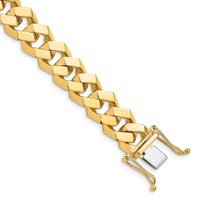 MDS Necklaces Solid 14K Yellow Gold 20 inch 115mm Hand Polished Fancy Link with Box Catch Clasp Chain Necklace MDS Necklaces Solid 14K Yellow Gold 20 inch 115mm Hand Polished Fancy Link with Box Catch Clasp Chain Necklace