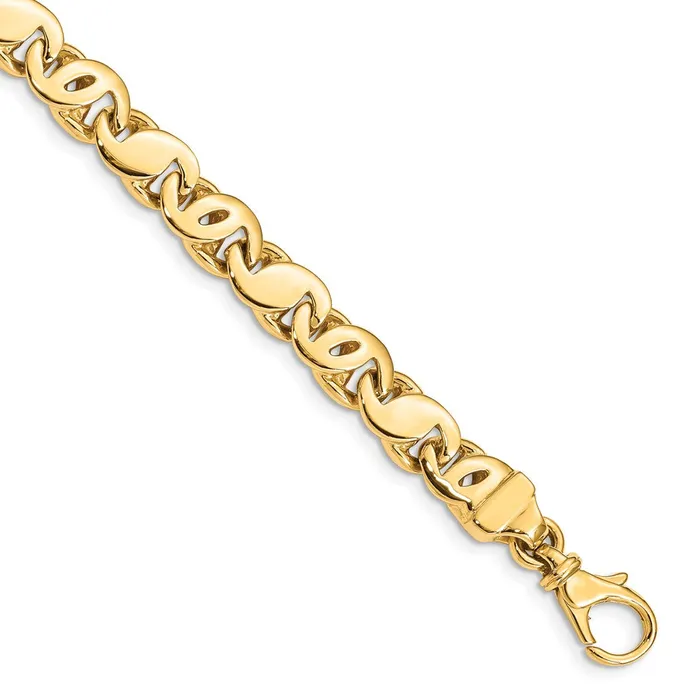 MDS Necklaces Solid 14K Yellow Gold 24 inch 73mm Hand Polished Fancy SLink with Fancy Lobster Clasp Chain Necklace MDS Necklaces Solid 14K Yellow Gold 24 inch 73mm Hand Polished Fancy SLink with Fancy Lobster Clasp Chain Necklace