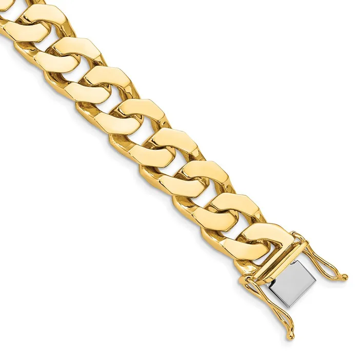 MDS Solid 14K Yellow Gold 20 inch 116mm Hand Polished Fancy Link with Box Catch Chain Necklace Necklaces MDS Solid 14K Yellow Gold 20 inch 116mm Hand Polished Fancy Link with Box Catch Chain Necklace Necklaces