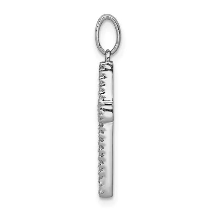 Necklaces 14k White Gold 16ct Real Diamond Cross Pendant Goldia