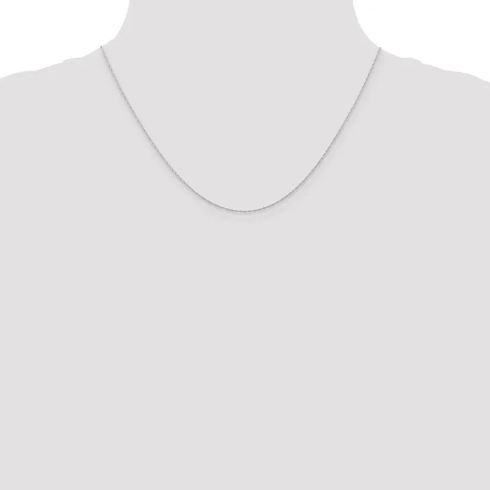 Necklaces 14K White Gold 18 inch Carded 5mm Cable Rope with Spring Ring Clasp Chain Necklace QGold Necklaces 14K White Gold 18 inch Carded 5mm Cable Rope with Spring Ring Clasp Chain Necklace QGold