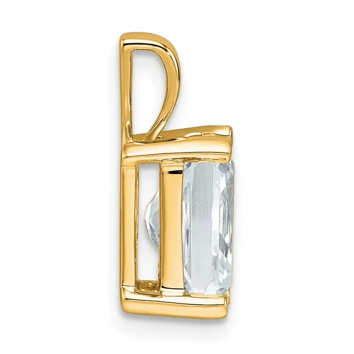 Necklaces 14k Yellow Gold 2 12 Ct Certified Lab Grown Diamond VSSI G Radiant Four Prong Pendant Goldia
