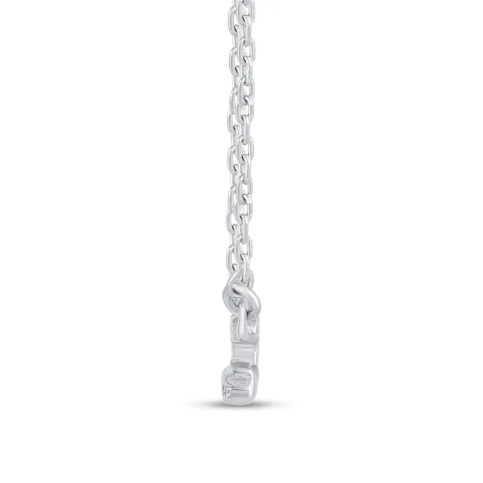 Necklaces Goldia 007 CT TW Natural Diamond Underlined SheHer Necklace in Sterling Silver Necklaces Goldia 007 CT TW Natural Diamond Underlined SheHer Necklace in Sterling Silver