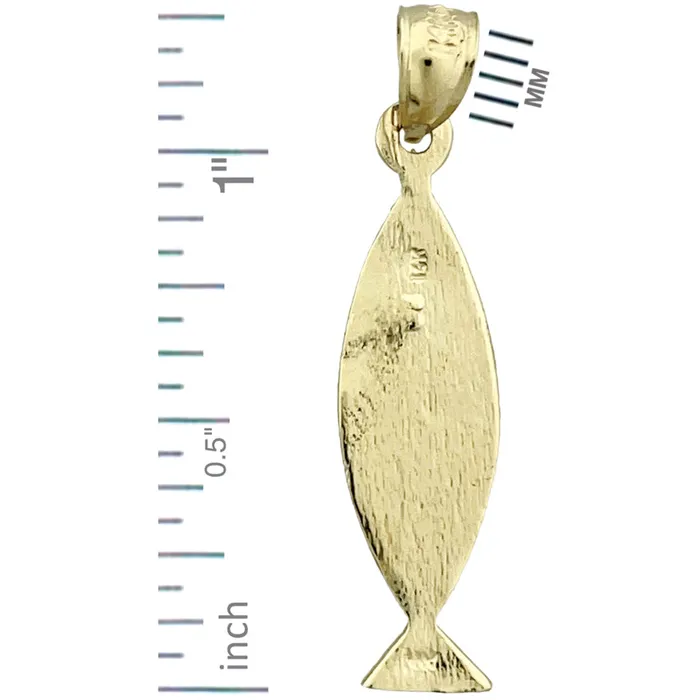 Necklaces Goldia 14K Gold Iota Chi Theta Upsilon Sigma Fish Pendant