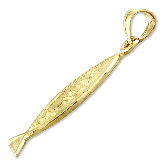 Necklaces Goldia 14K Gold Iota Chi Theta Upsilon Sigma Fish Pendant