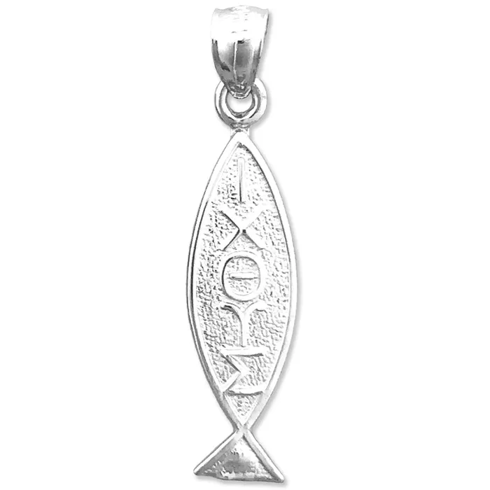 Necklaces Goldia 14K Gold Iota Chi Theta Upsilon Sigma Fish Pendant