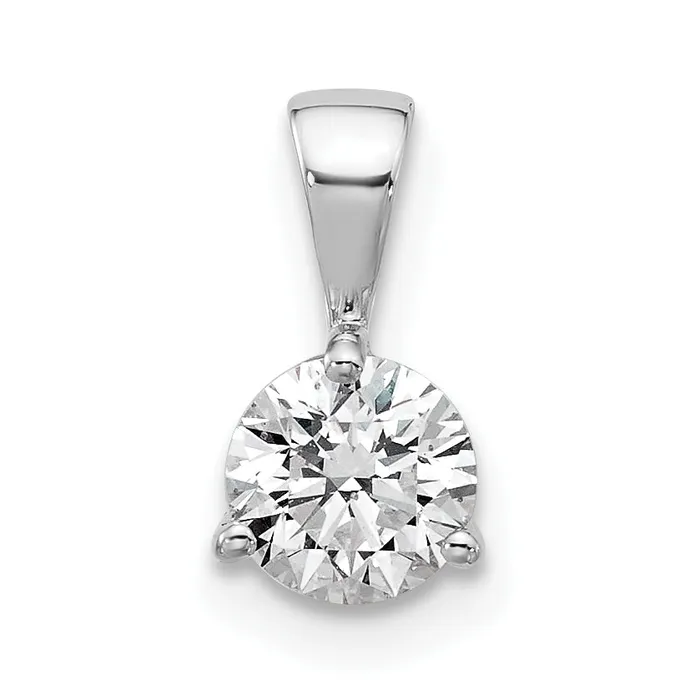 Necklaces Goldia 14k White Gold 14 Ct Lab Grown Diamond VSSI G Three Prong Solitare Pendant