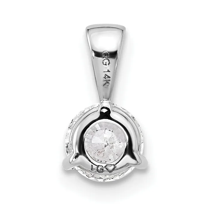 Necklaces Goldia 14k White Gold 14 Ct Lab Grown Diamond VSSI G Three Prong Solitare Pendant
