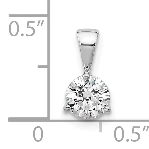 Necklaces Goldia 14k White Gold 14 Ct Lab Grown Diamond VSSI G Three Prong Solitare Pendant